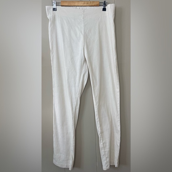 Soft Surroundings Pants - Soft Surroundings Pull On Linen Blend Elastic Waist Pants Womens Size Medium